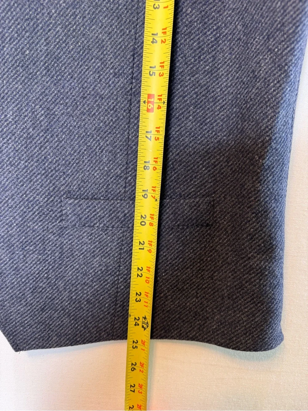 Joseph Abboud Navy Tweed Herringbone Vest size XL wool blend plaid lined office